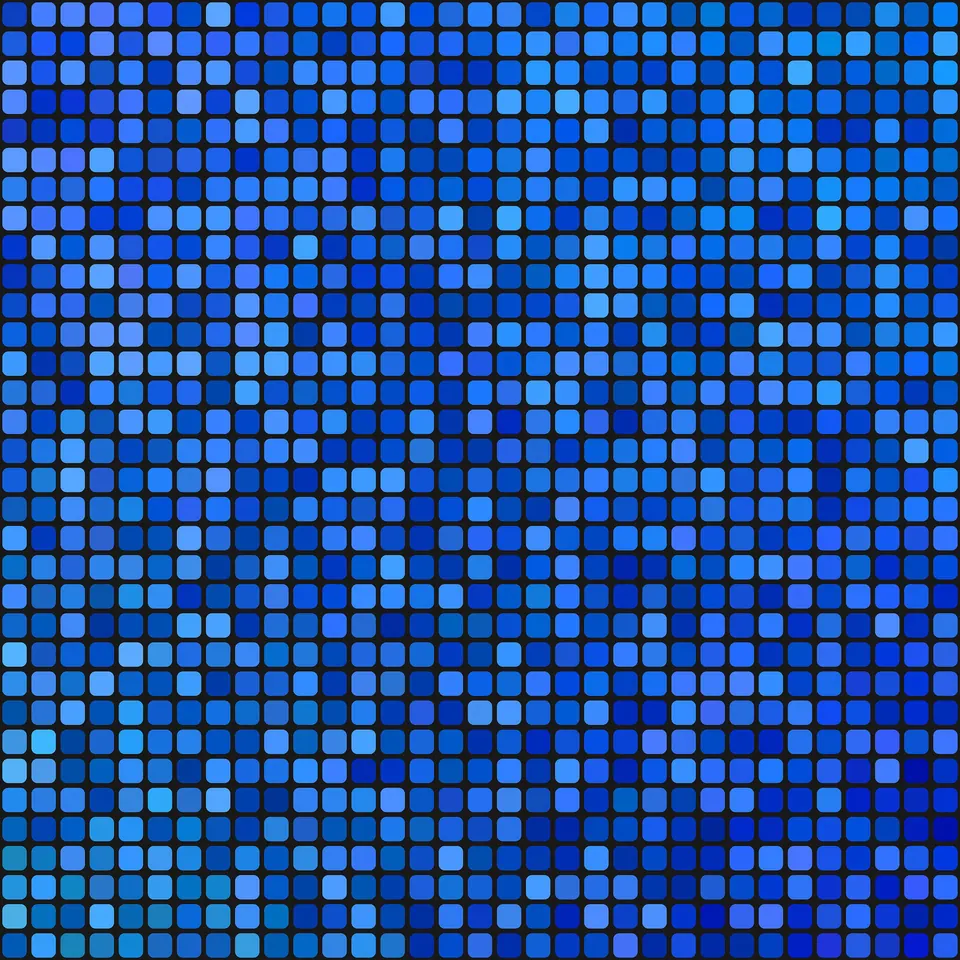 Blaues Glasmosaik